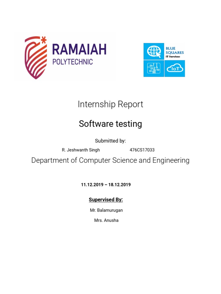 Software Testing Internship Report | PDF | Software Testing | Selenium ...