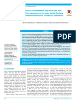 Functional Assessment of Operative and Nonoperative Management in Major Pelvic Fracture at Dr. Moewardi Hospital, Surakarta, Indonesia