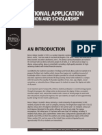 International Application For Admission and Scholarship Packet