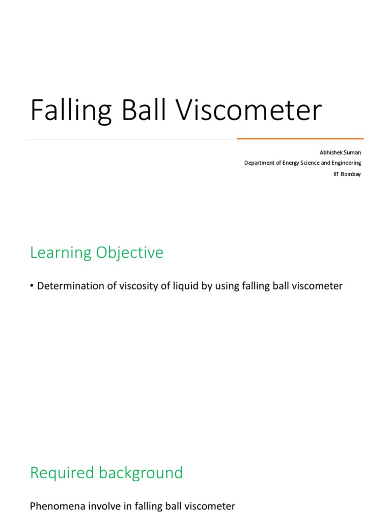 Falling Ball PDF Fluid Dynamics NavierStokes Equations