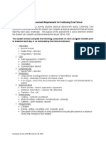 Physical Assessment Requirements For Continuing Care Clinical