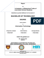 Bachelor of Technology: Sentiment Analysis of Behavioral Traits of Government School Students