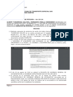 Derecho de Peticion Albert Tunarrosa A Comlatranes para Comp de Pago