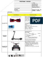 SpeedyGO electric scooters and ebike proforma invoice