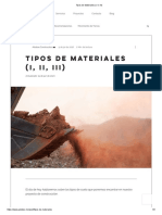 Tipos de Materiales (I, II, III)