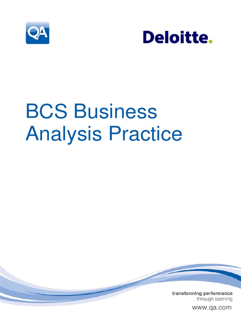 BCS Business Analysis Practice Guide | PDF | Business Analysis ...