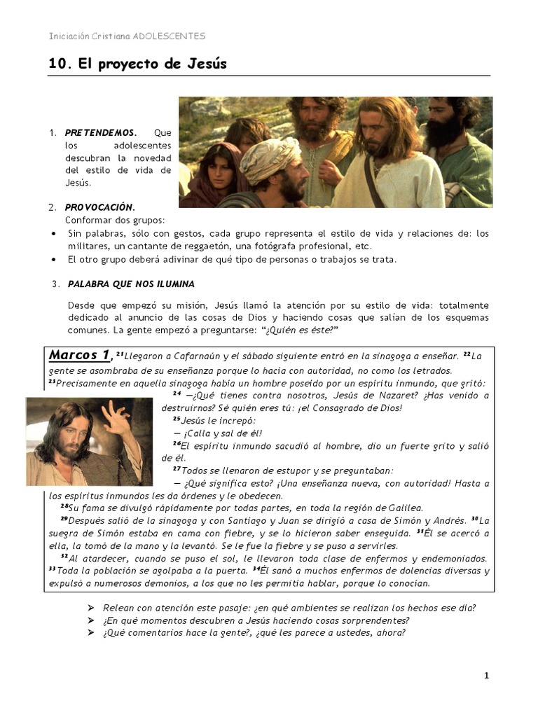 Estilo de Vida de Jesús para Jóvenes | PDF | Jesús | Creencia religiosa ...