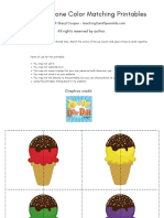 Ice Cream Cone Color Matching Printables