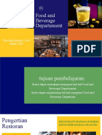 Food and Beverage Department (Part 1)