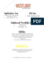 Fee Sheet With May Specials