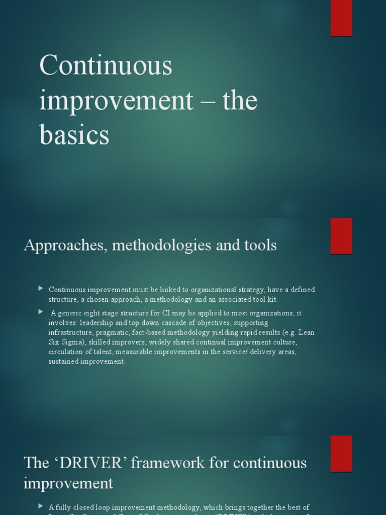 CHAP 13 Continuous Improvement - The Basics | PDF | Economies ...