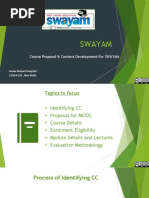 Swayam: Course Proposal & Content Development For SWAYAM