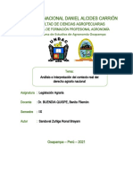 Analisis e interpretacion del Derecho agrario nacional