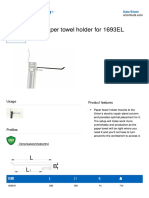 Frame Mount Paper Towel Holder For 1693EL: Data Sheet