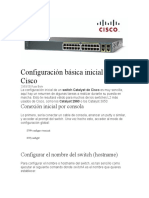 Configuración Básica Inicial Switch Cisco