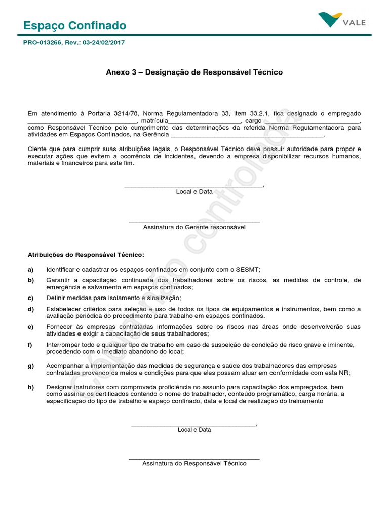 Anexo 03 Designação de Responsável | PDF | Desenvolvimento profissional ...