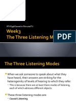 Week 3 - The Three Listening Modes