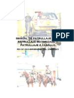 Manual de Patrullaje A Pie Motorizado A Caballo de La PNP