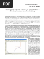 Il passaggio da Autodesk Autocad a un applicativo Draw e da Autodesk Autocad ad un formato bitmap