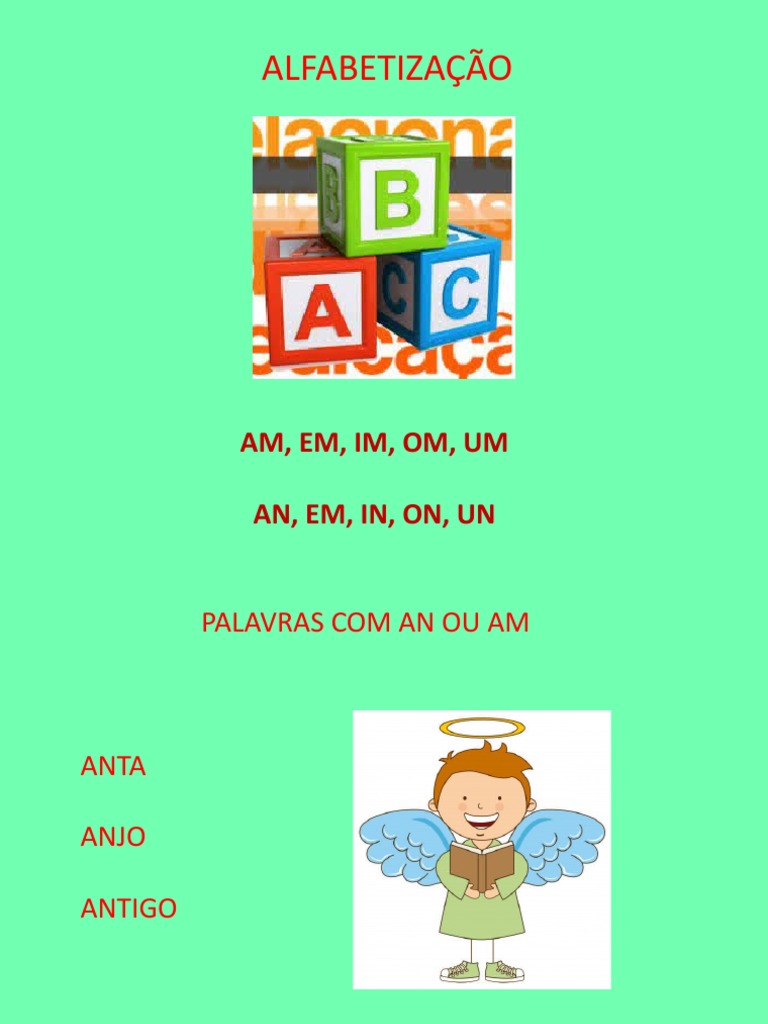 Palavras Com Am, Em, Im, Om, Um | PDF
