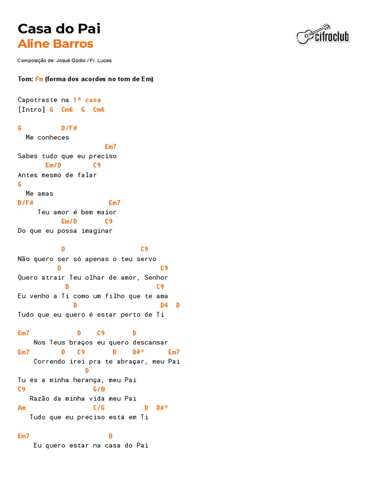 Casa Do Pai Aline Barros Pdf Amor