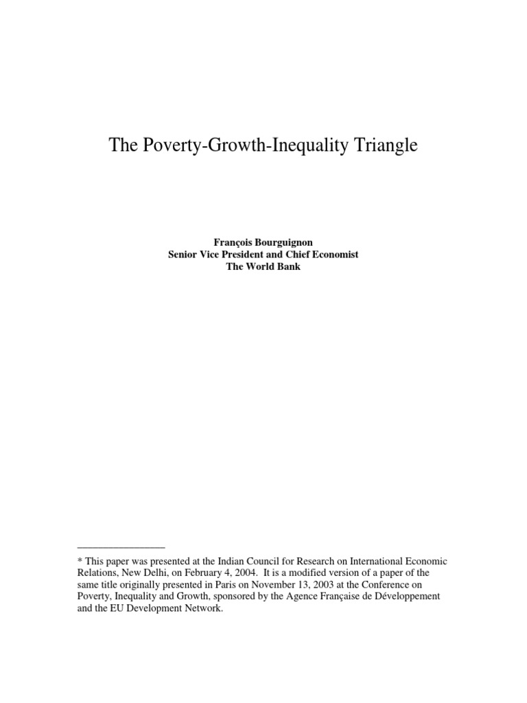 The Poverty Growth Inequality Triangle | PDF | Economic Inequality ...
