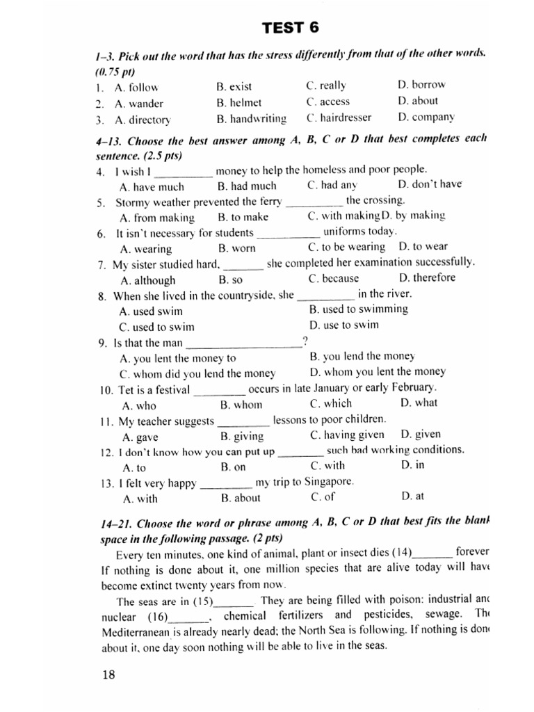 Phát (Test 6-13) | PDF