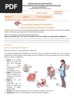 Guía Ciencias Naturales Niveles de Organizaciòn Biològica - Brújula 2021