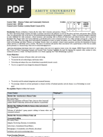 Human Values and Community Outreach Syllabus