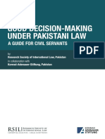 Good Decision Making Under Pakistani Law A Guide For Civil Servants