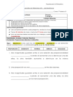Evaluación Formativa 2 - 7° Básico D Proporciones