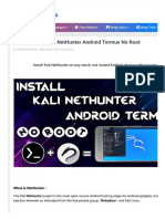 How To Install Kali Nethunter Android Termux No Root