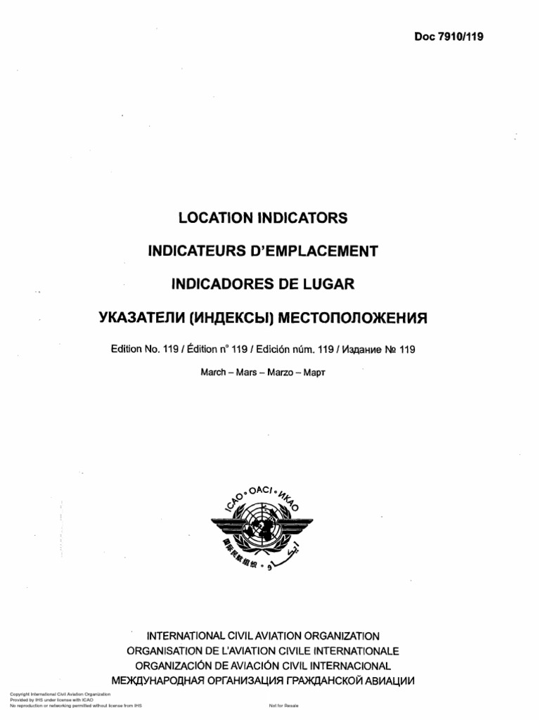 Doc7910 Locationindicators1 | PDF | Servicios financieros minoristas |  Seguridad de la aviación