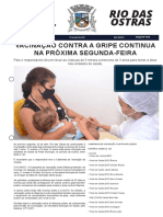Jornal Oficial Rio Das Ostras: Vacinação Contra A Gripe Continua Na Próxima Segunda-Feira