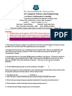 Answer Must Be Chronological I Mean Serially: Department of Computer Science and Engineering