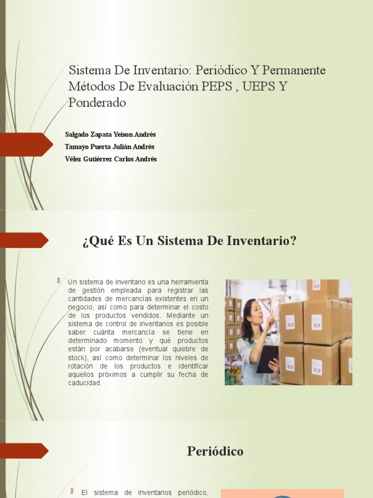 Sistemas de Inventario y Evaluación | PDF | Inventario | Informática