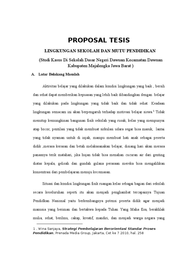 Contoh Pembuatan Proposal Skripsi Contoh AJa