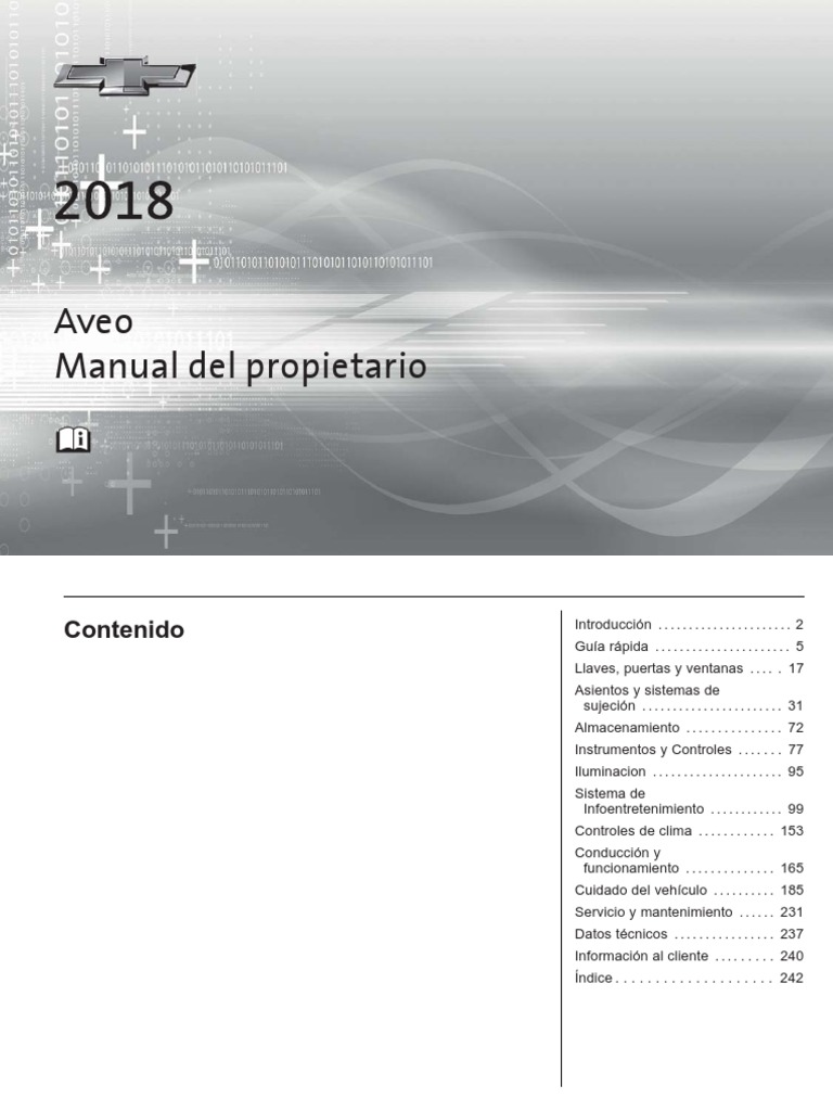 18 CHEV Aveo OM U Es MX 84154155A 2017MAR10, PDF, Transmisión (Mecánica)