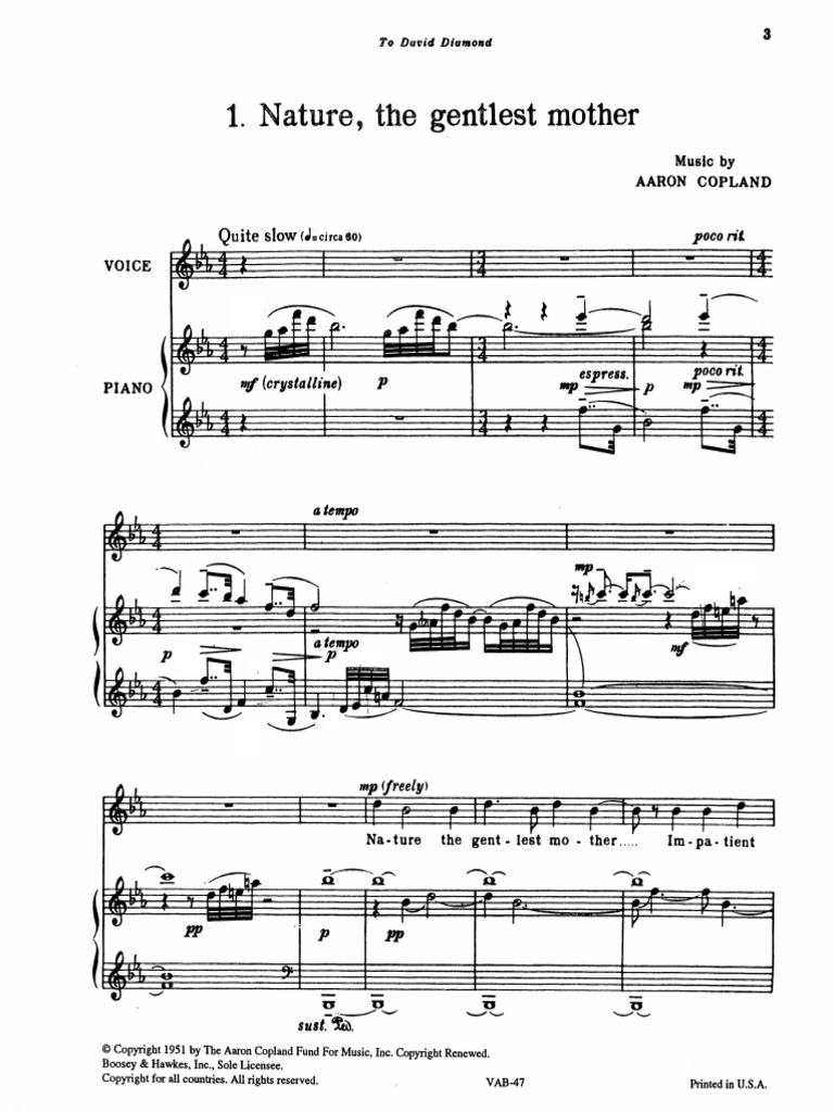 Copland - Twelve Poems of Emily Dickinson (300 Dpi) | PDF