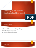 Teaching Skills Modern Teachers Should Acquired