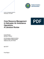 Crew Resource Management in Helicopter Air Ambulance Operations: A Literature Review