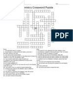 Chemistry Crossword Puzzle: Name: - Date