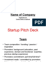 Name of Company: Startup Pitch Deck