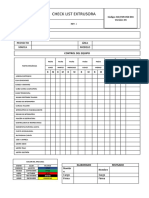 Checklist extrusora partes mecánicas