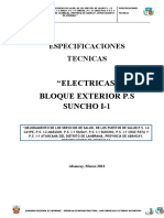 1.4 ESPECIFICACIONES TECNICAS BLOQUE EXTERIOR P.S SUNCHO I-1