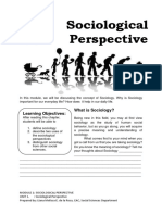 Sociological Perspective: What Is Sociology? Learning Objectives