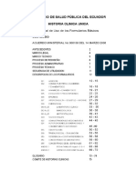 Ministerio de Salud Pública Del Ecuador Historia Clinica Unica. Manual de Uso de Los Formularios Básicos - PDF