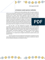 Reflexión, No Fabriques Fantasías Cuando Quieres Realidades. Por Grisel Romero