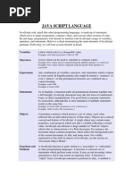 Java Script Language: Variables