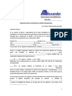 Manifestación de Intención de Compra Inmobiliaria